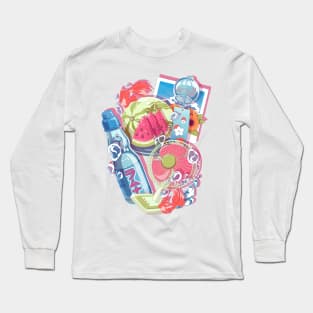 The cute set of the Japanese summer drinks and things Long Sleeve T-Shirt